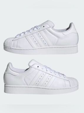adidas White Women's Low-Top Leather Sneakers